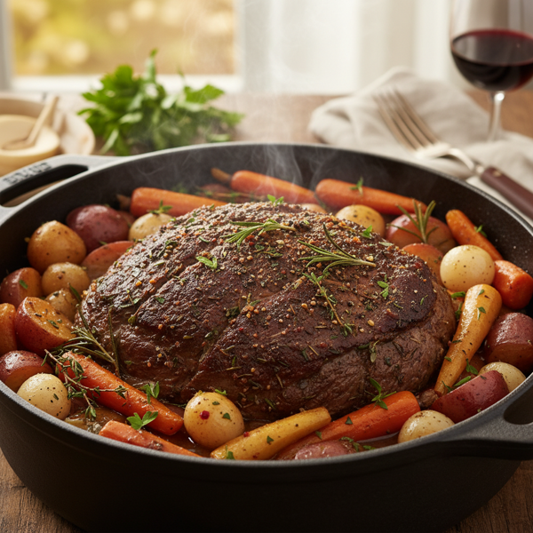 Hearty Herb-Infused Pot Roast recipe