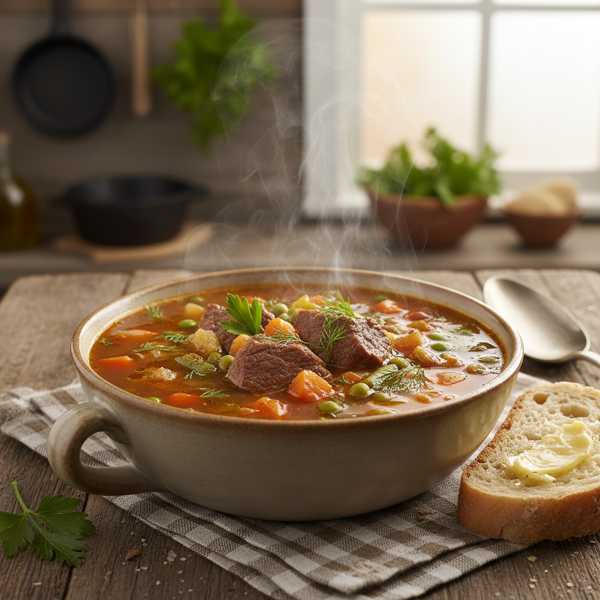 Hearty Homemade Beef & Vegetable Soup recipe