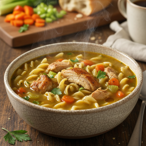 Hearty Homemade Chicken Noodle Soup recipe