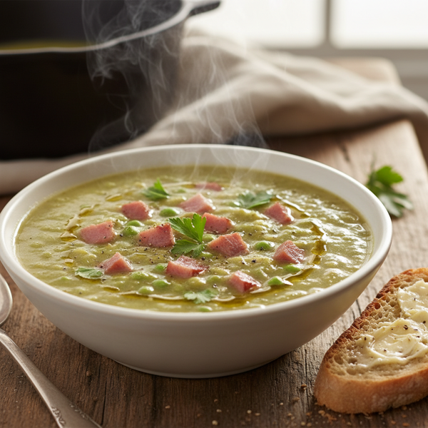Hearty Homemade Split-Pea Soup with Ham recipe