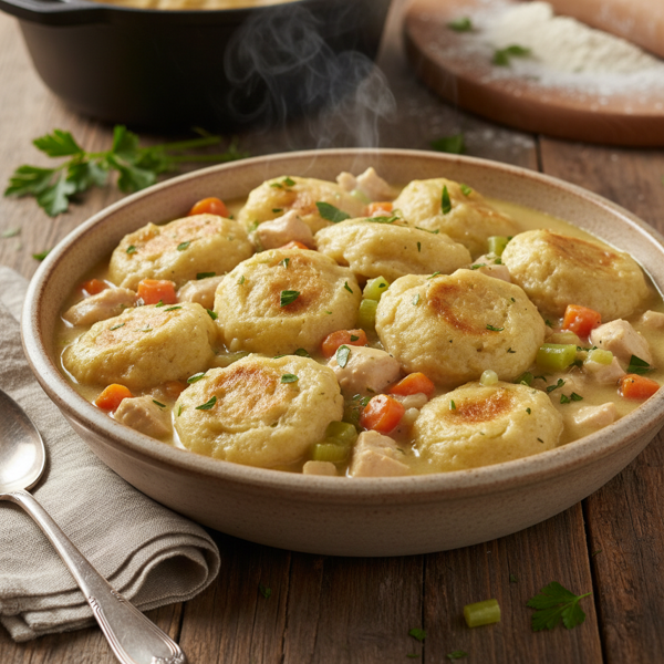 Hearty Homestyle Chicken and Dumplings recipe