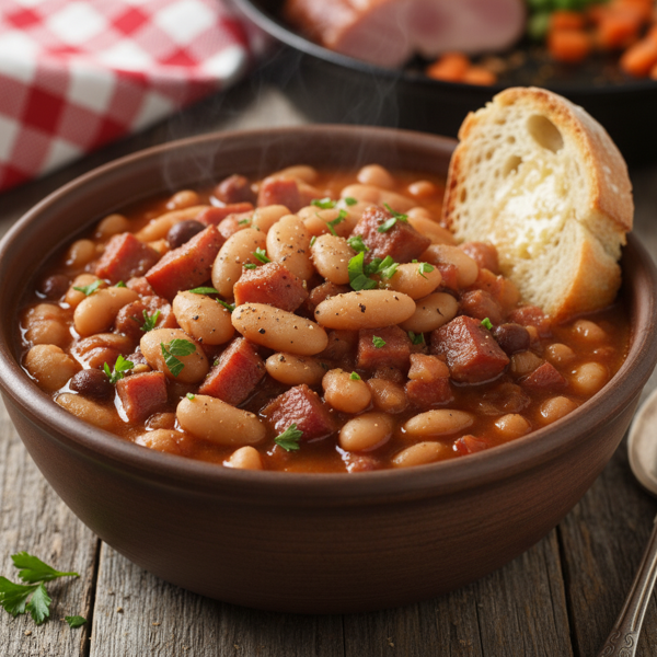 Hearty Homestyle Ham & Bean Delight recipe