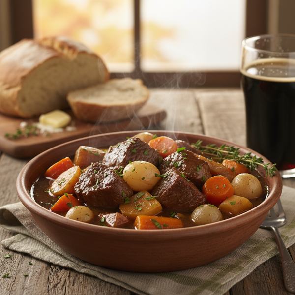 Hearty Irish Beef Stew with Rustic Vegetables recipe