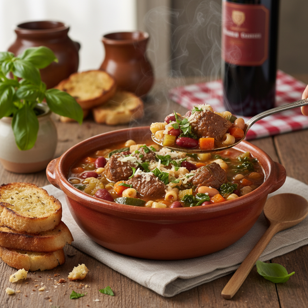 Hearty Italian Minestrone with Beef recipe