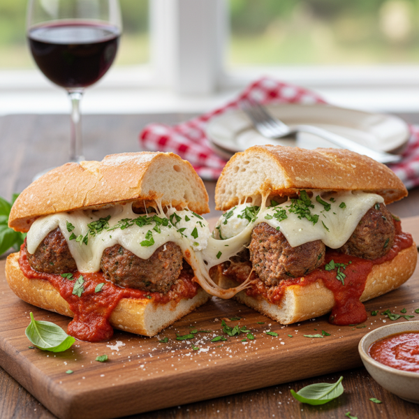Hearty Italian Sausage Meatball Submarine Sandwiches recipe