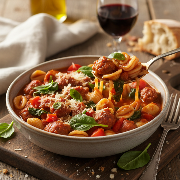 Hearty Italian Sausage Pasta Stew recipe