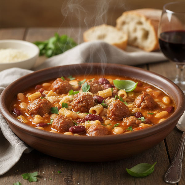 Hearty Italian Sausage Pasta e Fagioli recipe