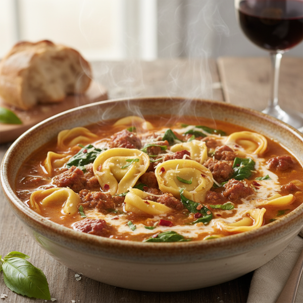 Hearty Italian Sausage Tortellini Soup recipe