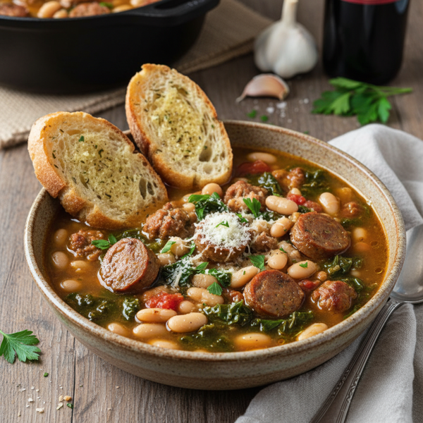 Hearty Italian Sausage and White Bean Soup recipe