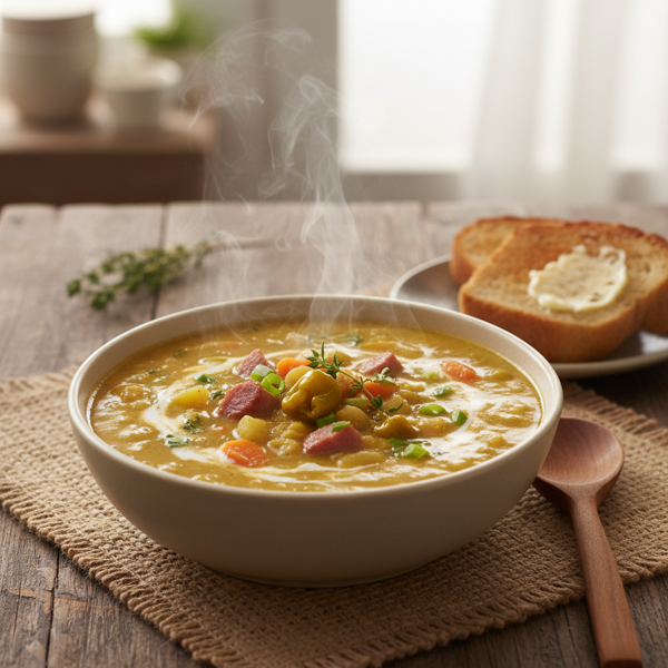 Hearty Jamaican Golden Split Pea Soup recipe