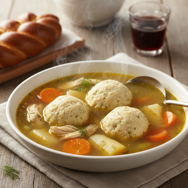 Hearty Jewish Chicken Soup with Fluffy Matzo Balls recipe