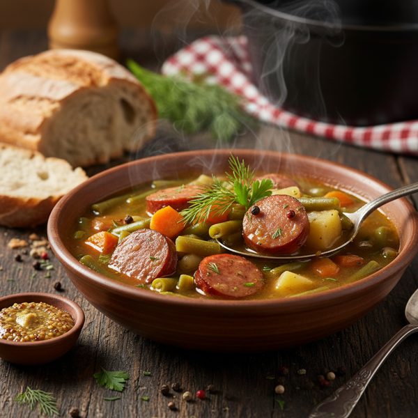 Hearty Kielbasa and Green Bean Stew recipe