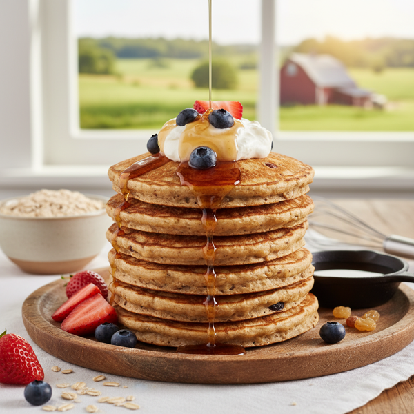 Hearty Lancaster County Oatmeal Pancakes recipe
