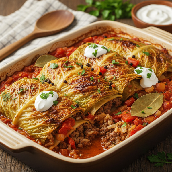 Hearty Layered Cabbage Roll Bake recipe