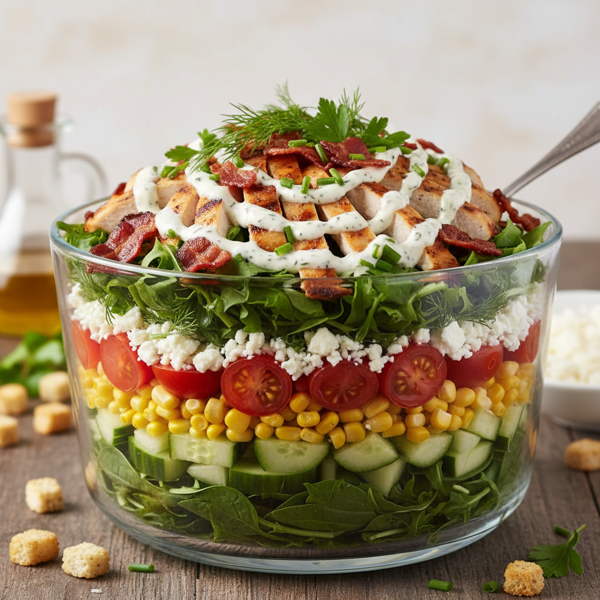 Hearty Layered Garden Salad recipe
