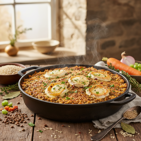 Hearty Lentil and Brown Rice Bake recipe