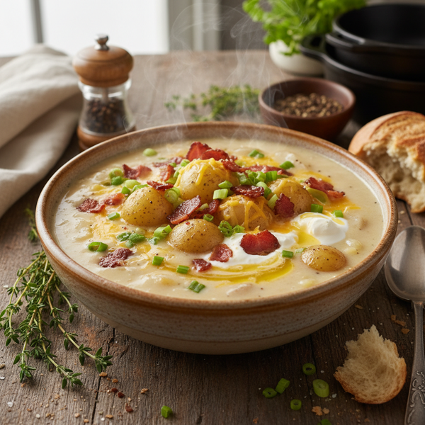 Hearty Loaded Potato Soup Delight recipe