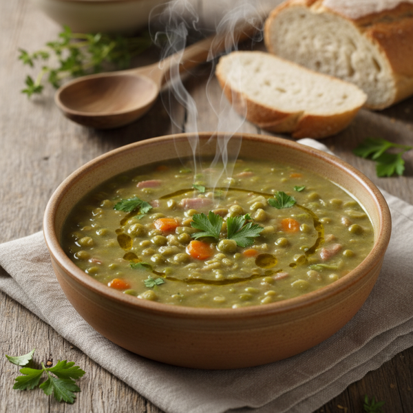 Hearty Lower-Fat Split Pea Soup recipe