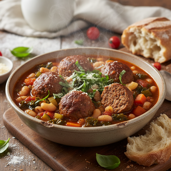 Hearty Meatball Minestrone recipe
