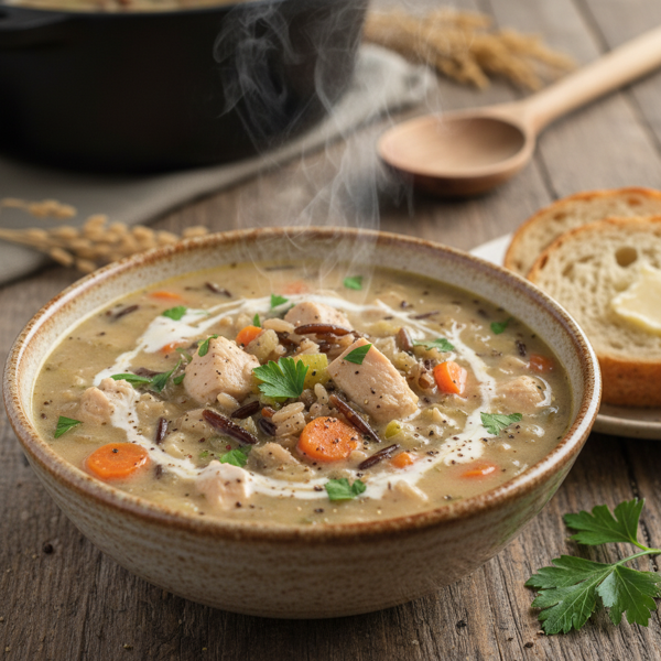 Hearty Minnesota Chicken and Wild Rice Soup recipe