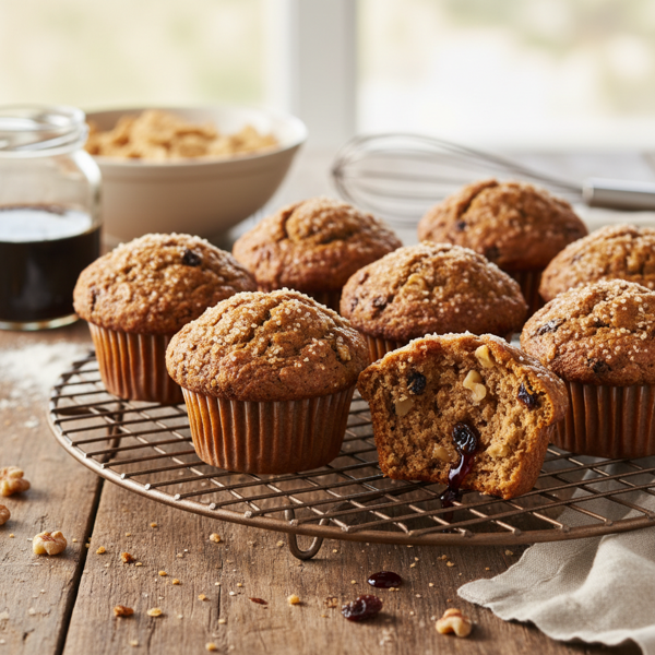 Hearty Molasses Bran Muffins recipe