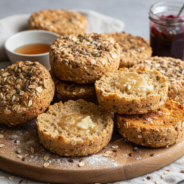 Hearty Multi-Grain English Muffins recipe