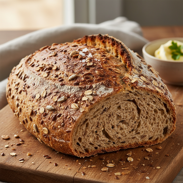 Hearty Multigrain Artisan Bread recipe