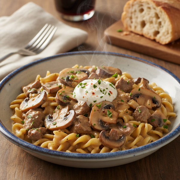 Hearty Mushroom Stroganoff recipe