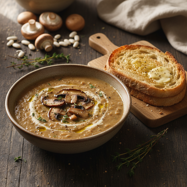 Hearty Mushroom and White Bean Bisque recipe