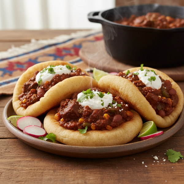 Hearty Navajo Chili Tacos recipe