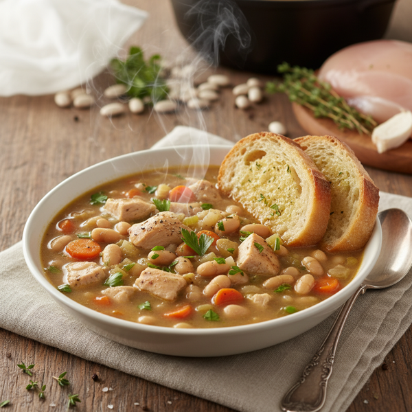 Hearty Navy Bean & Chicken Soup recipe