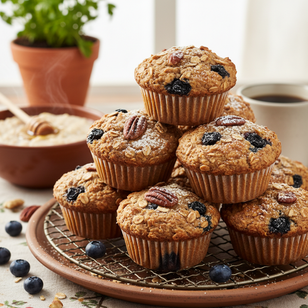 Hearty Oat Bran Breakfast Muffins recipe
