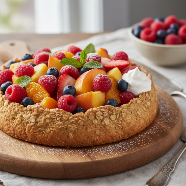 Hearty Oat Crust Fruit Delight recipe