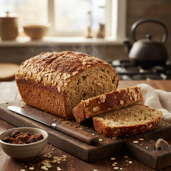 Hearty Oatmeal Brown Sugar Bread recipe