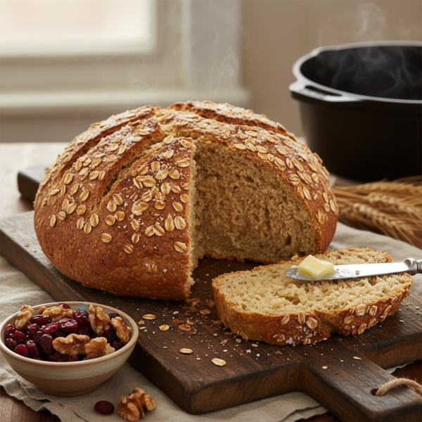 Hearty Oatmeal No-Yeast Bread recipe