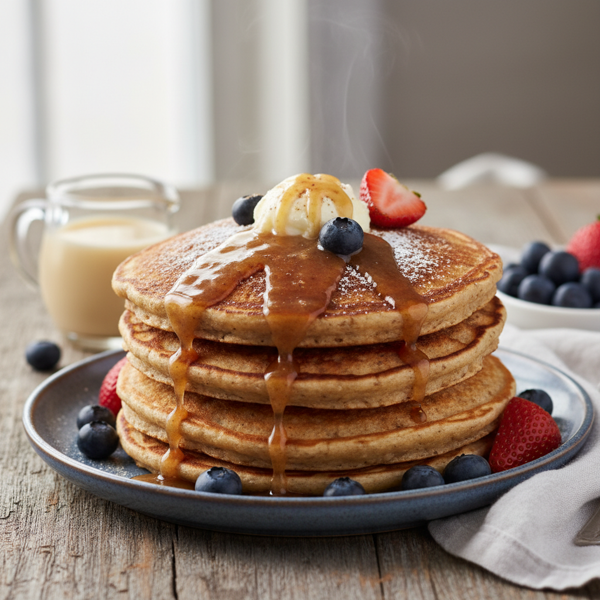 Hearty Oatmeal Pancakes with Buttermilk recipe