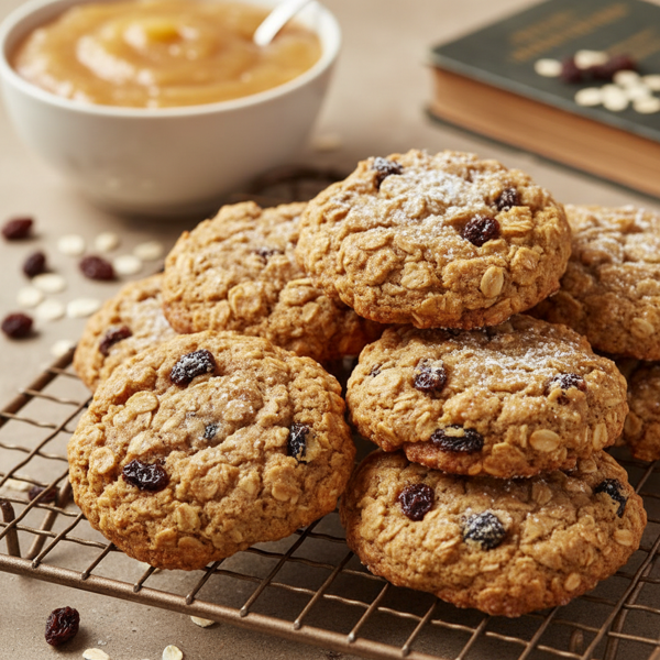 Hearty Oatmeal Raisin Applesauce Cookies recipe