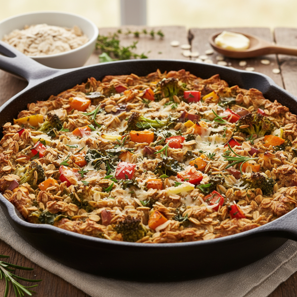 Hearty Oatmeal Vegetable Bake recipe