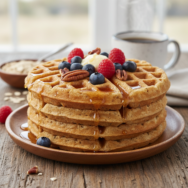 Hearty Oatmeal Waffles recipe