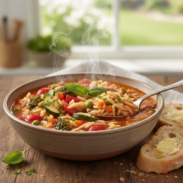 Hearty Orzo Vegetable Medley Soup recipe