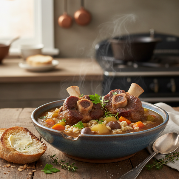 Hearty Oxtail and Barley Soup recipe