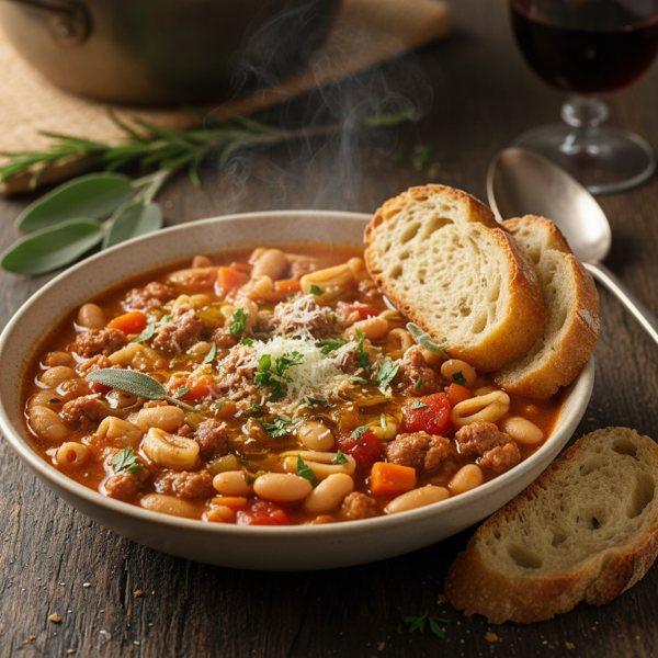 Hearty Pasta e Fagioli Delight recipe