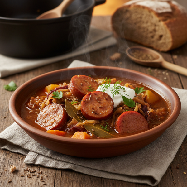 Hearty Polish Sausage and Cabbage Stew recipe