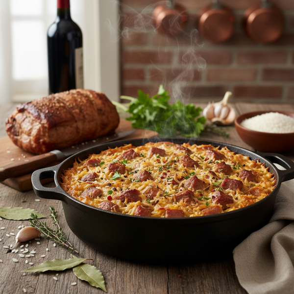 Hearty Pork and Rice Casserole recipe