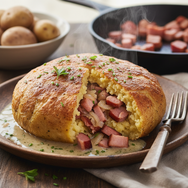 Hearty Potato Klub with Savory Ham recipe