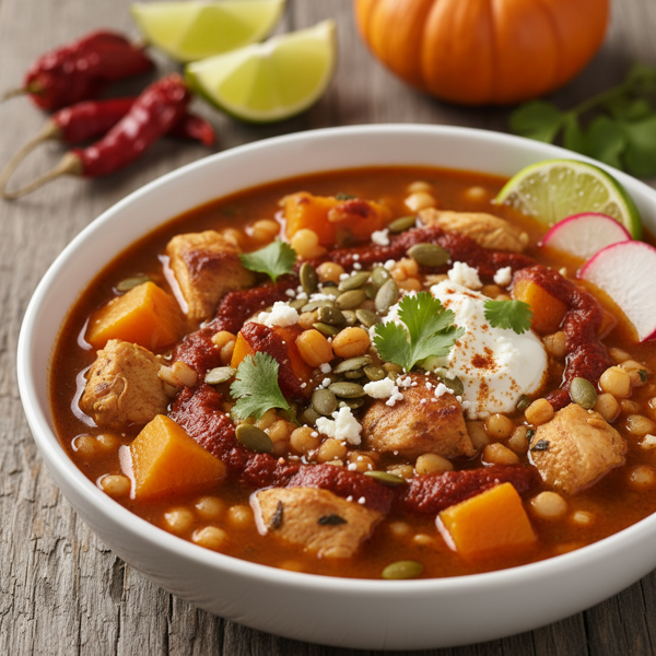 Hearty Pumpkin Chicken Posole recipe