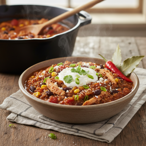 Hearty Quinoa Chicken Chili Delight recipe