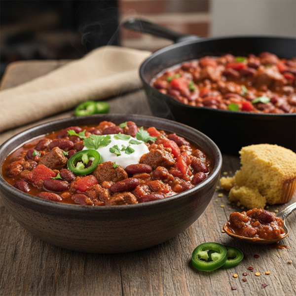 Hearty Red Bean and Beef Chili recipe