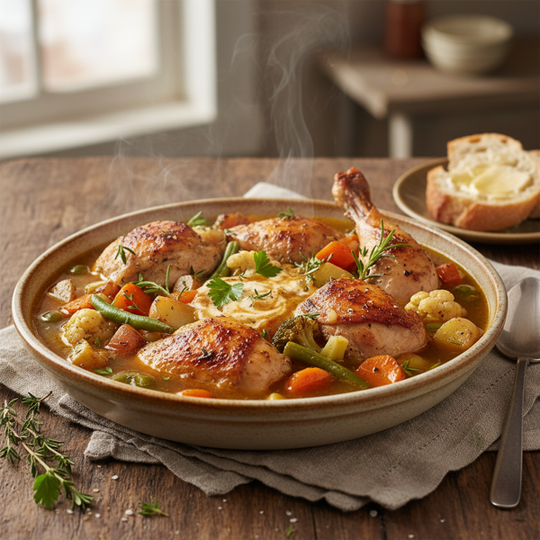 Hearty Roasted Chicken and Vegetable Medley Soup recipe