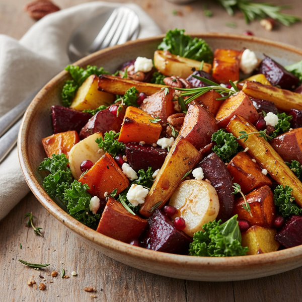 Hearty Roasted Root Vegetable Salad recipe
